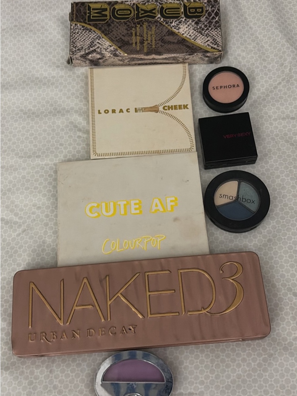Urban Decay NAKED3 Lorac Colourpop smashbox eyeshadows bundle